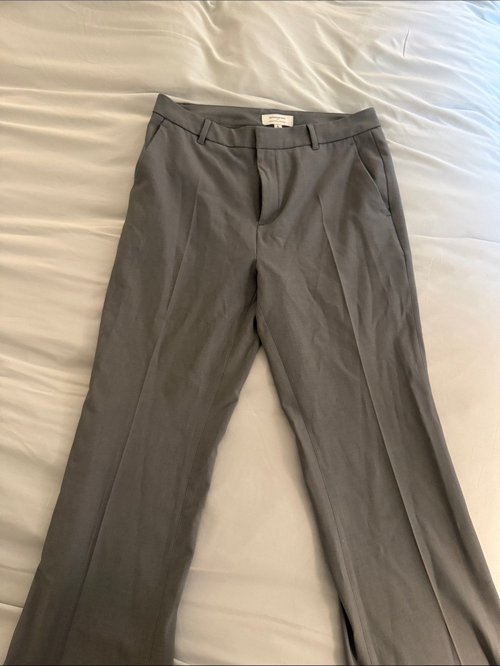 Banana Republic Gray Straight-Leg Dress Trousers